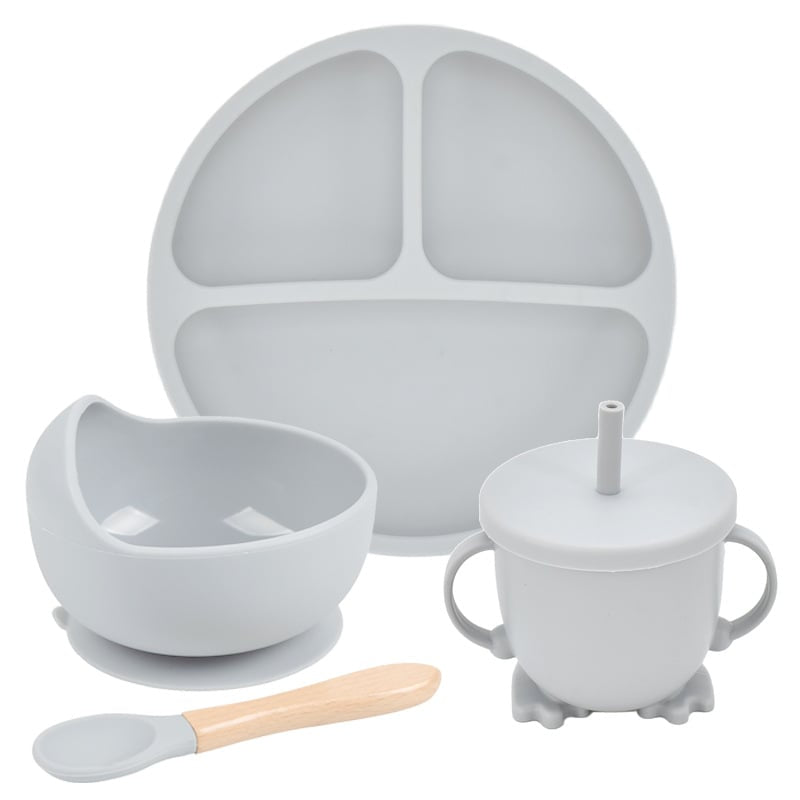 Silicone Suction Cup Divided Plate Set for Kids