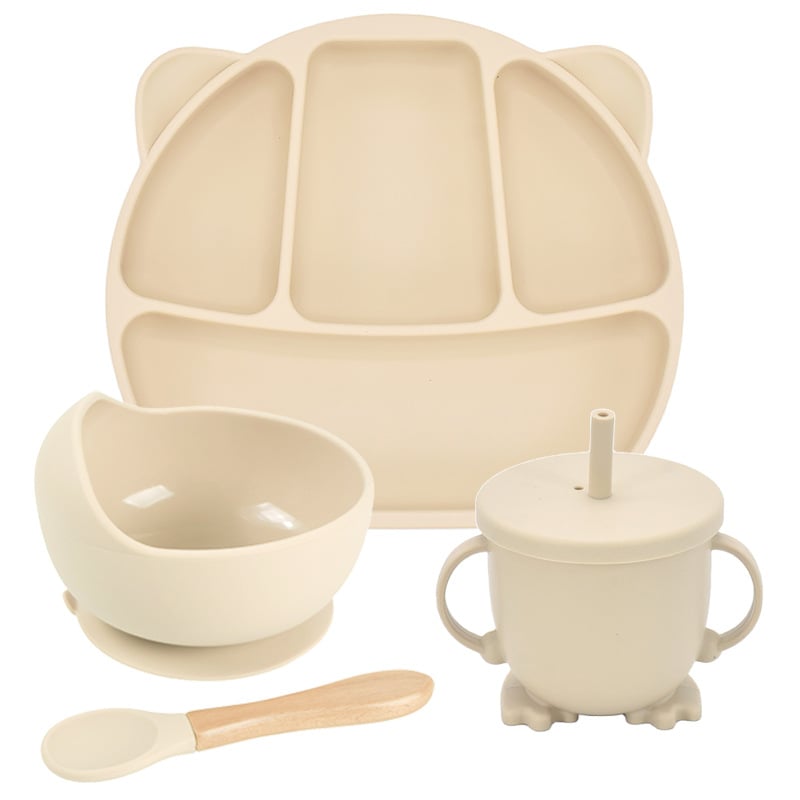 Silicone Suction Cup Divided Plate Set for Kids