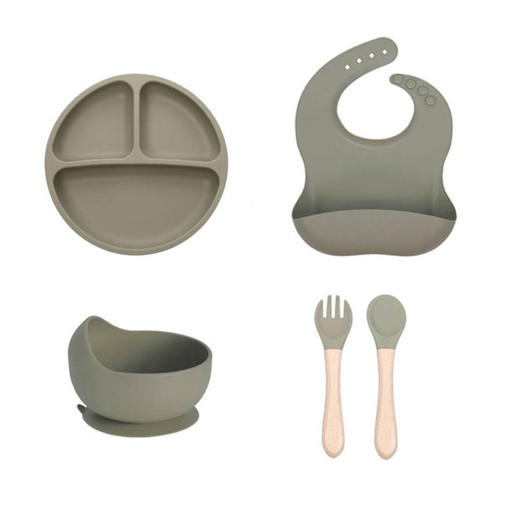 Silicone Suction Cup Divided Plate Set for Kids