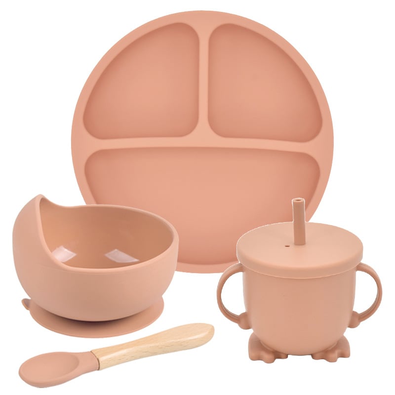 Silicone Suction Cup Divided Plate Set for Kids