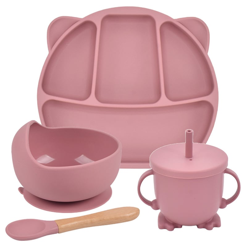 Silicone Suction Cup Divided Plate Set for Kids
