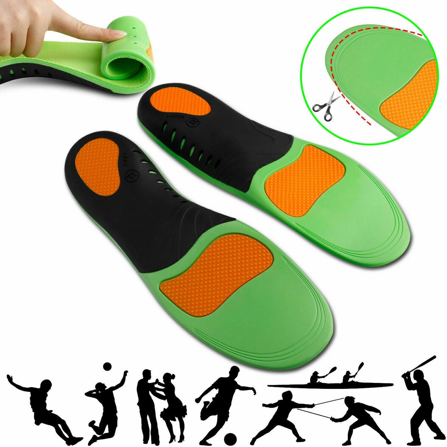 Orthotic Insoles for Flat Feet & High Arch Support