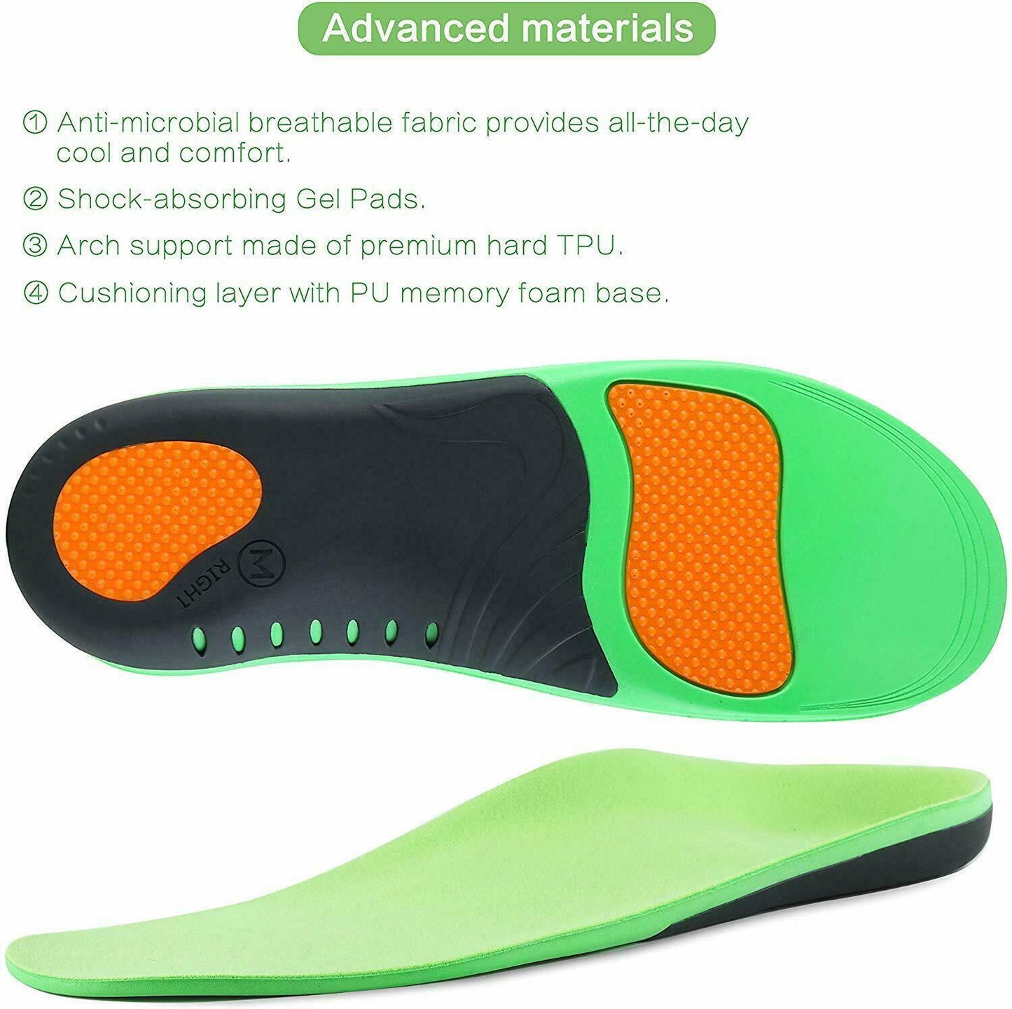 Orthotic Insoles for Flat Feet & High Arch Support